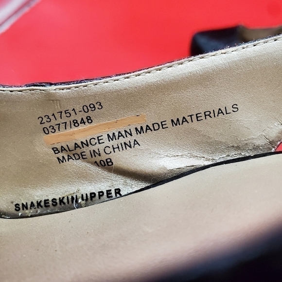 Colin Stuart Snake Print Ankle Strap Heels Womens 10B Shoes - Picture 7 of 16